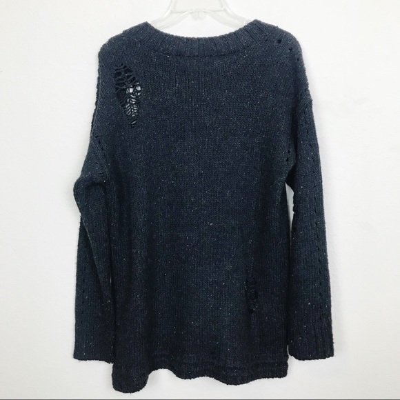 Vintage Havana Speckle Knit Distressed Sweater S - Picture 5 of 7